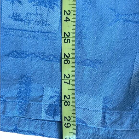 Columbia Polo SHIRT Mens XL Blue Tropical River Lodge Short Sleeve Button Down - Picture 4 of 8